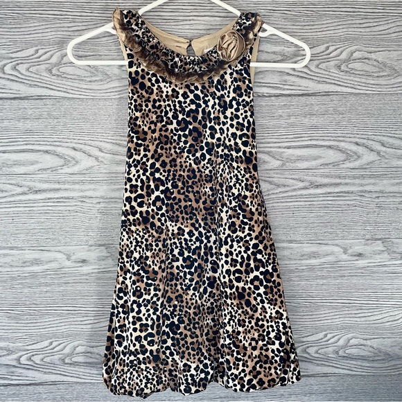 Jenny & Me Other - Jenny & Me Leopard Print Shimmery Dress Girl’s Size 7